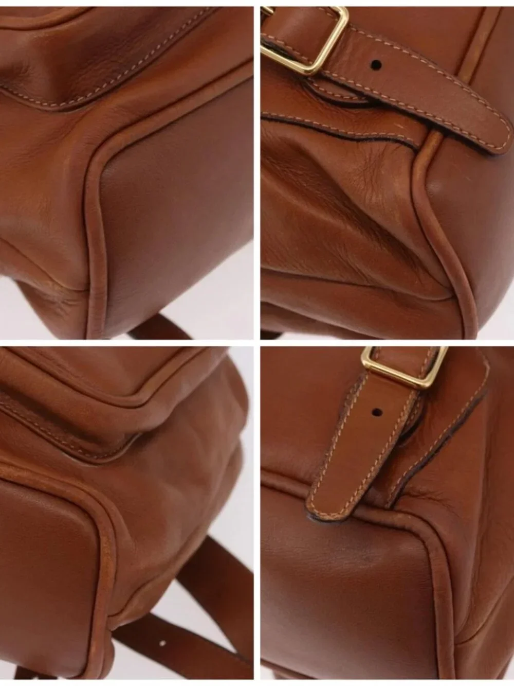 GUCCI Bamboo Backpack Leather Brown Gold 003 58 0016 Auth bs35671
